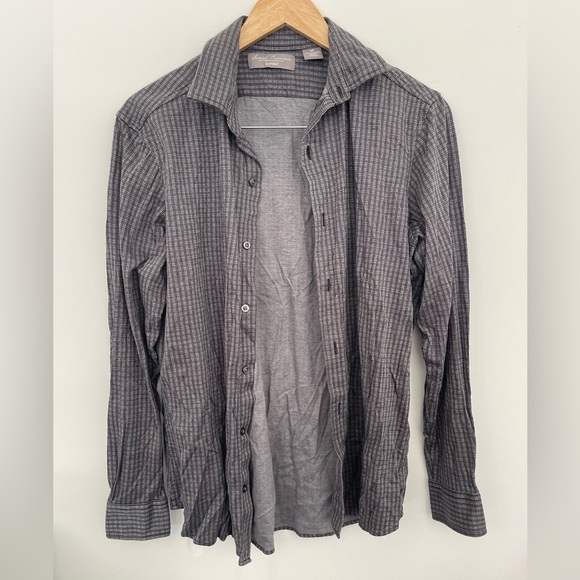 Daniel Cremieux Men's M Gray 100% Cotton Long Sleeve Button Down Shirt L NWOT - Picture 1 of 4